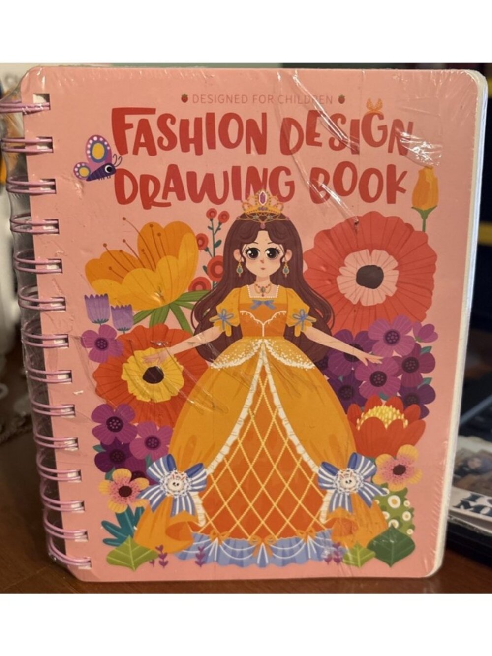 Fashion Design Drawing Book With Fabric Pieces Kids Creative Activity Set Sealed